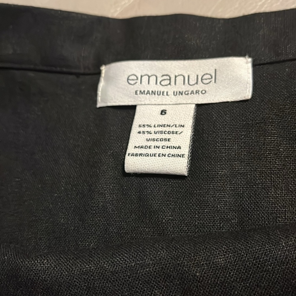 Emanuel Ungaro Linen Blend Embroidered Skirt Size 6 New No Tags - Picture 12 of 16
